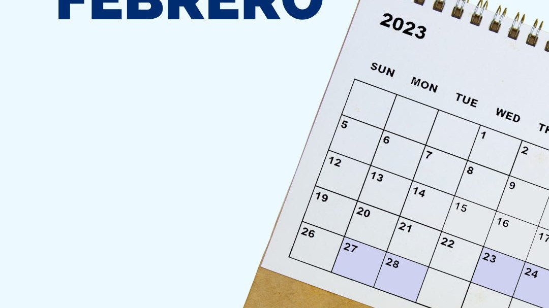 Calendario de congresos y eventos para el mes de febrero